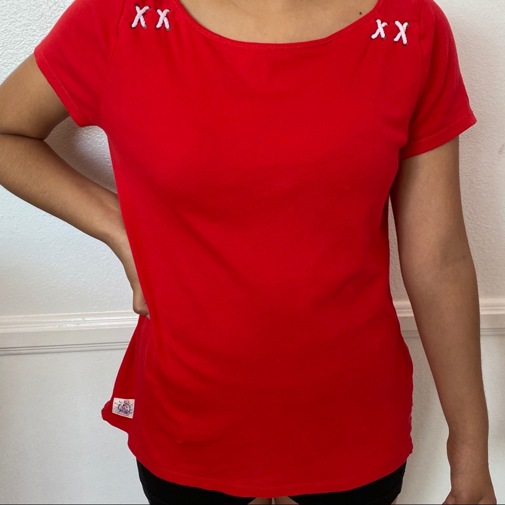 Ralph Lauren red top!